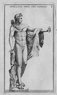 Artistically Prints: The Roman god Apollo, marble statue from the Museo Clementino