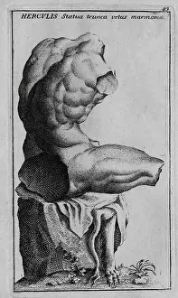 Fairy Tales Prints: The Roman god Hercules, marble statue from ancient Rome