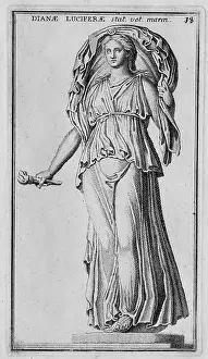 Artistically Prints: The Roman goddess Diana, marble statue from ancient Rome