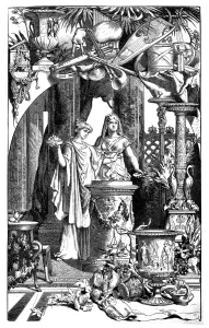 Building Terrace Prints: Roman Ladys on terrace