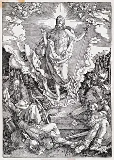 Roman Soldiers Asleep as Jesus is Resurrected