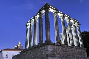 Neglected Prints: Roman Temple of Diana in Evora at night