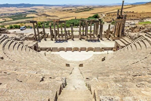 Images Dated 22nd June 2015: Roman theatre at Dougga