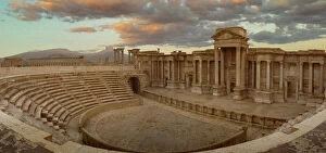Stone Wall Gallery: Roman Theatre Of Palmyra, Syria