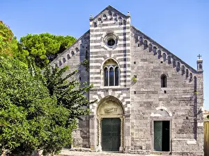 Catholic Prints: The Romanesque church of St. Lawrence in Porto Venere, Italy