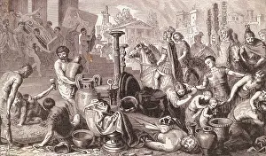 Roman Empire Prints: Romans Plundering Corinth