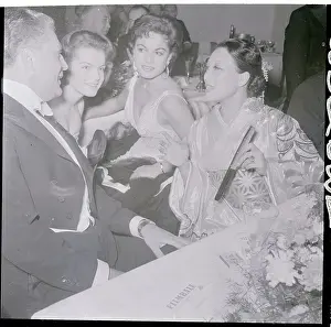Romy Schneider and Colleagues Attending a Party