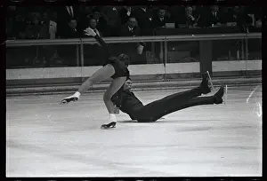 Grenoble Prints: Ron Kauffman Falling During Skating Routine