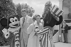 Clary Prints: Ronald and Nancy Reagan with Disney Characters
