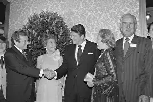 1980 Us Presidential Election Prints: Ronald and Nancy Reagan Greeting Howard Baker