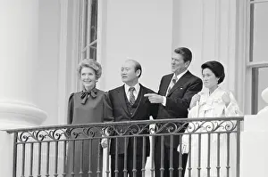 Ronald and Nancy Reagan with Korean Guests