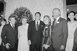Connally Prints: Ronald and Nancy Reagan Posing with Affiliates
