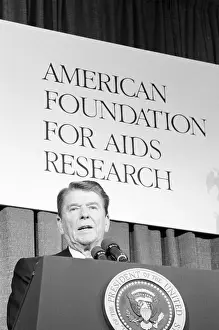 Research Prints: Ronald Reagan Addresses AIDS Dinner
