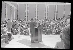 West Virginia Prints: Ronald Reagan Addressing Crowd in West Virginia