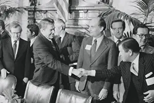 Ronald Reagan Arriving for Republican Luncheon