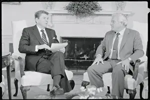 Ronald Reagan and Carlos Romero-Barcelo