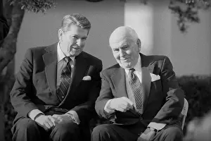 Mccloy Prints: Ronald Reagan Conversing with John McCloy