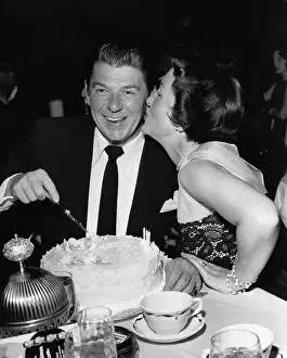 Disease Prints: Ronald Reagan Cuts Birthday Cake