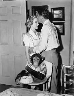 Ronald Reagan and Diana Lyn in Movie Still