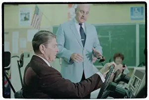 High School Prints: Ronald Reagan in Driving Simulator