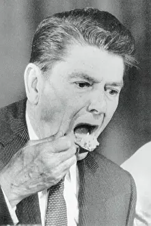 Ronald Reagan Eating Food