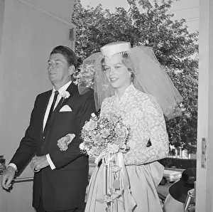 Ronald Reagan Escorting His Daughter