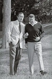 Middleburg Prints: Ronald Reagan and George Bush on the Grounds