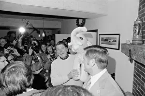Ronald Reagan Holding Pink Elephant