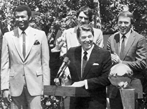Ronald Reagan Honoring the 76ers