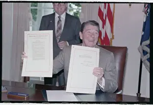 Ronald Reagan Issuing Proclamation