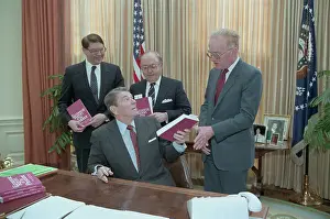 Ronald Reagan Meeting with Political Leaders