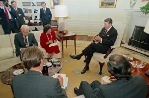Ronald Reagan Meeting with Press Affiliates