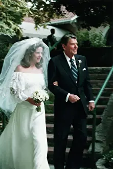 Ronald Reagan with Patti Davis at Wedding