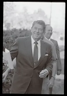 Ronald Reagan Pausing for Camera