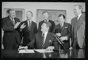 James B Prints: Ronald Reagan Receiving Approving Applause