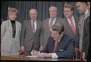 Richards Prints: Ronald Reagan Signing Bill