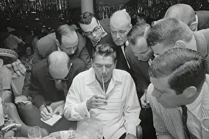 Ronald Reagan Sipping a Drink