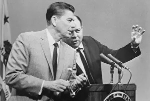 Sacramento Prints: Ronald Reagan Speaking with Lyn Nofziger
