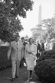 Sandra Day Oconnor Prints: Ronald Reagan Strolling with Sandra O'Connor