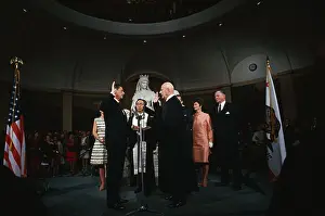 Sacramento Prints: Ronald Reagan Being Sworn in as Governor of California