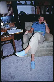 Ronald Reagan Talking on Telephone