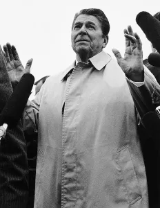 Hijacking Prints: Ronald Reagan Talks to Press