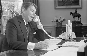 Telephoning Prints: Ronald Reagan on the Telephone