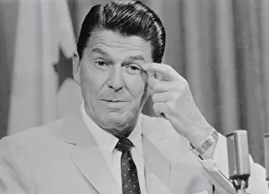 Sacramento Prints: Ronald Reagan Touching His Face