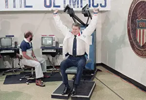 Colorado Springs Prints: Ronald Reagan Using Exercise Machine