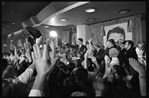 Headquarters Prints: Ronald Reagan Waves to Supporters