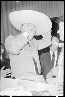 Sacramento Prints: Ronald Reagan Wearing a Sombrero