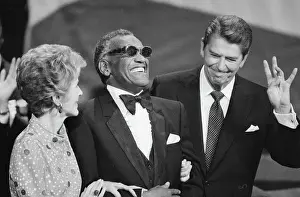 Ronald Reagan and Wife with Ray Charles