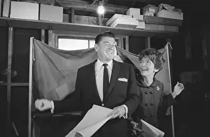 Ronald Reagan and Wife After Voting