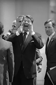 Clary Prints: Ronald Reagan Yelling to Reporters